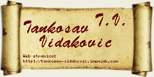 Tankosav Vidaković vizit kartica